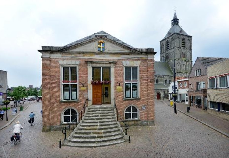 decoratieve foto van het Oude Raadhuis in Oldenzaal